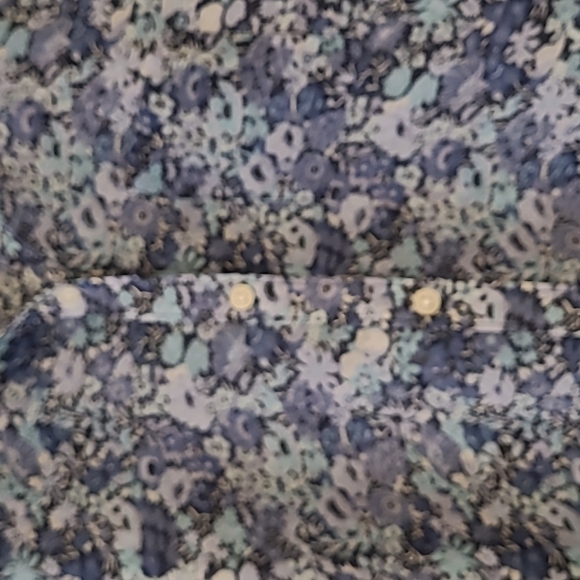 Anne Taylor Loft Ladies Long Sleeve Blouse, Blue Floral Pattern, Size S - Picture 4 of 5